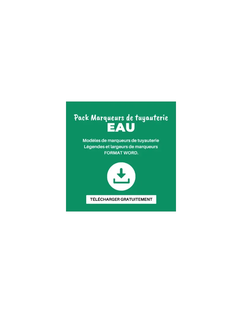 Modèles MARQUEUR DE TUYAUTERIE EAU